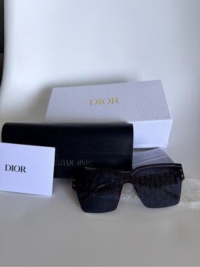 Dior Black Monogram Shield Sunglasses